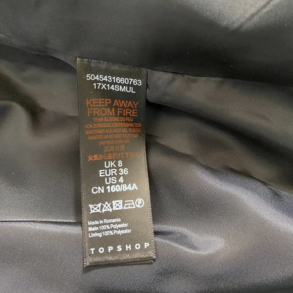 NWT Topshop IDOL Floral Leaf Print Blazer Size 4 US - Picture 11 of 12